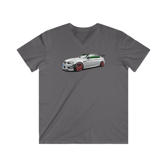 BMW Men's Fitted V-Neck Short Sleeve Tee