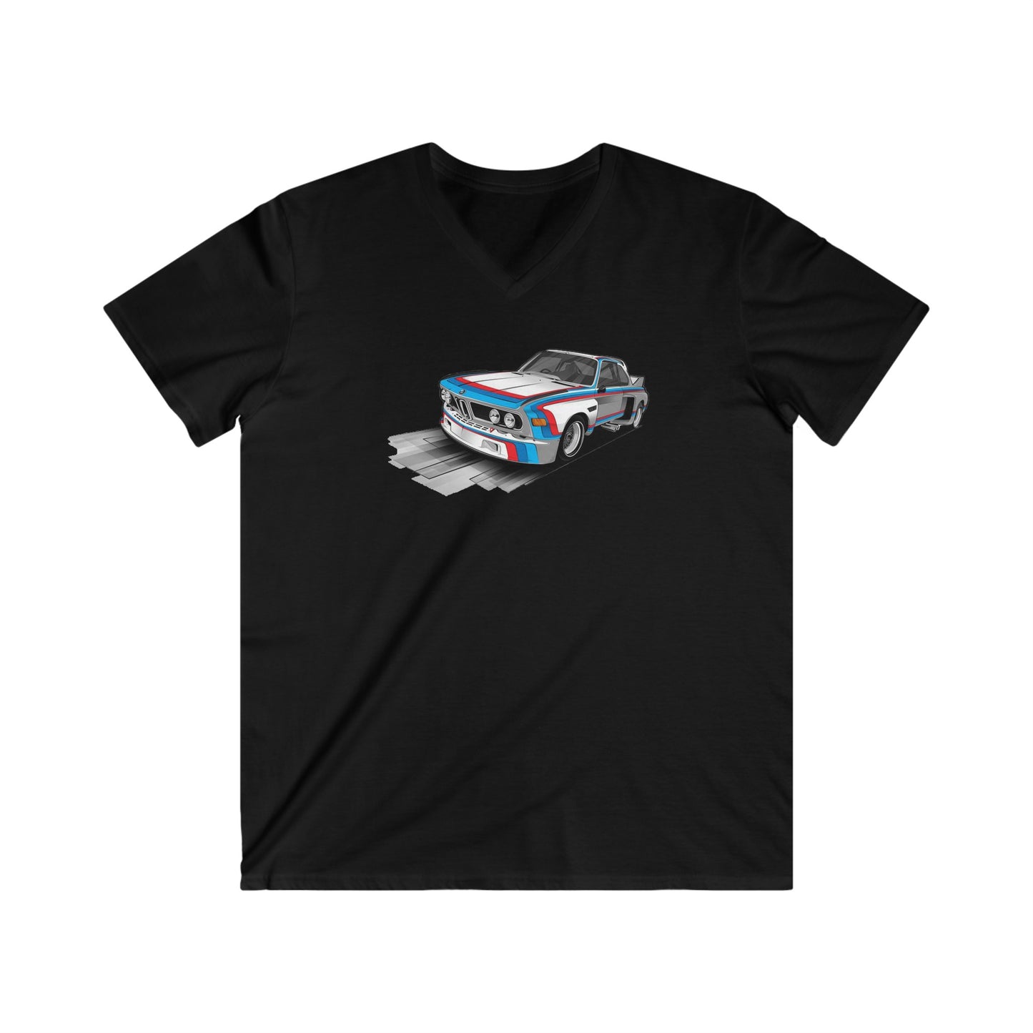 BMW Men's Fitted V-Neck Short Sleeve Tee