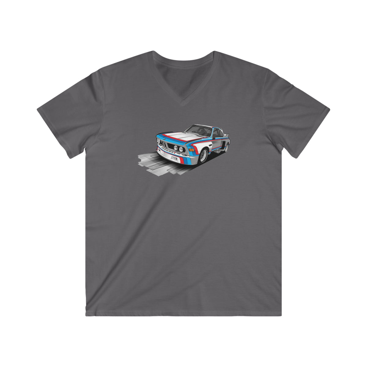 BMW Men's Fitted V-Neck Short Sleeve Tee
