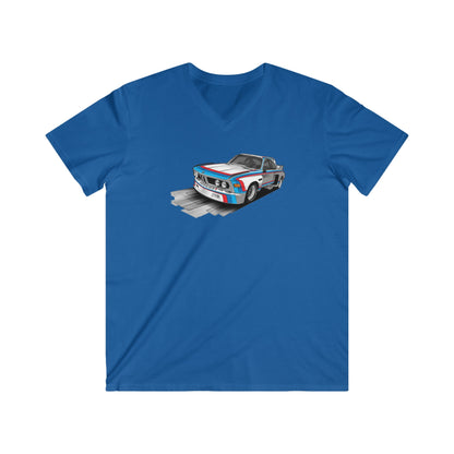 BMW Men's Fitted V-Neck Short Sleeve Tee