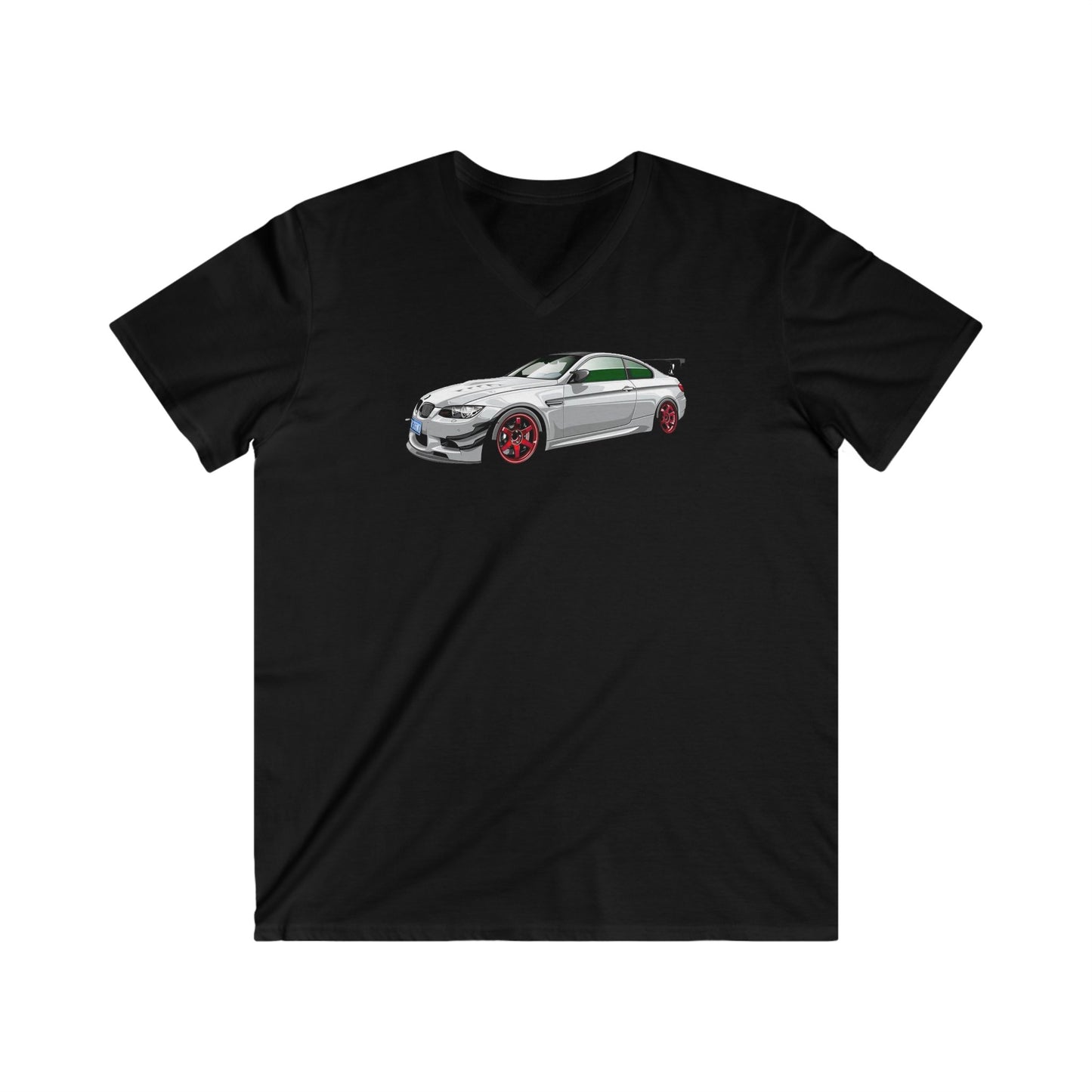 BMW Men's Fitted V-Neck Short Sleeve Tee