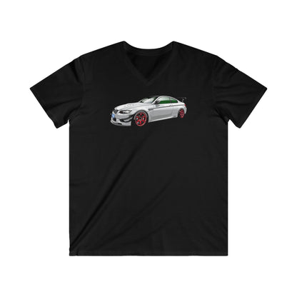 BMW Men's Fitted V-Neck Short Sleeve Tee
