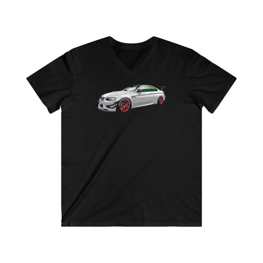 BMW Men's Fitted V-Neck Short Sleeve Tee
