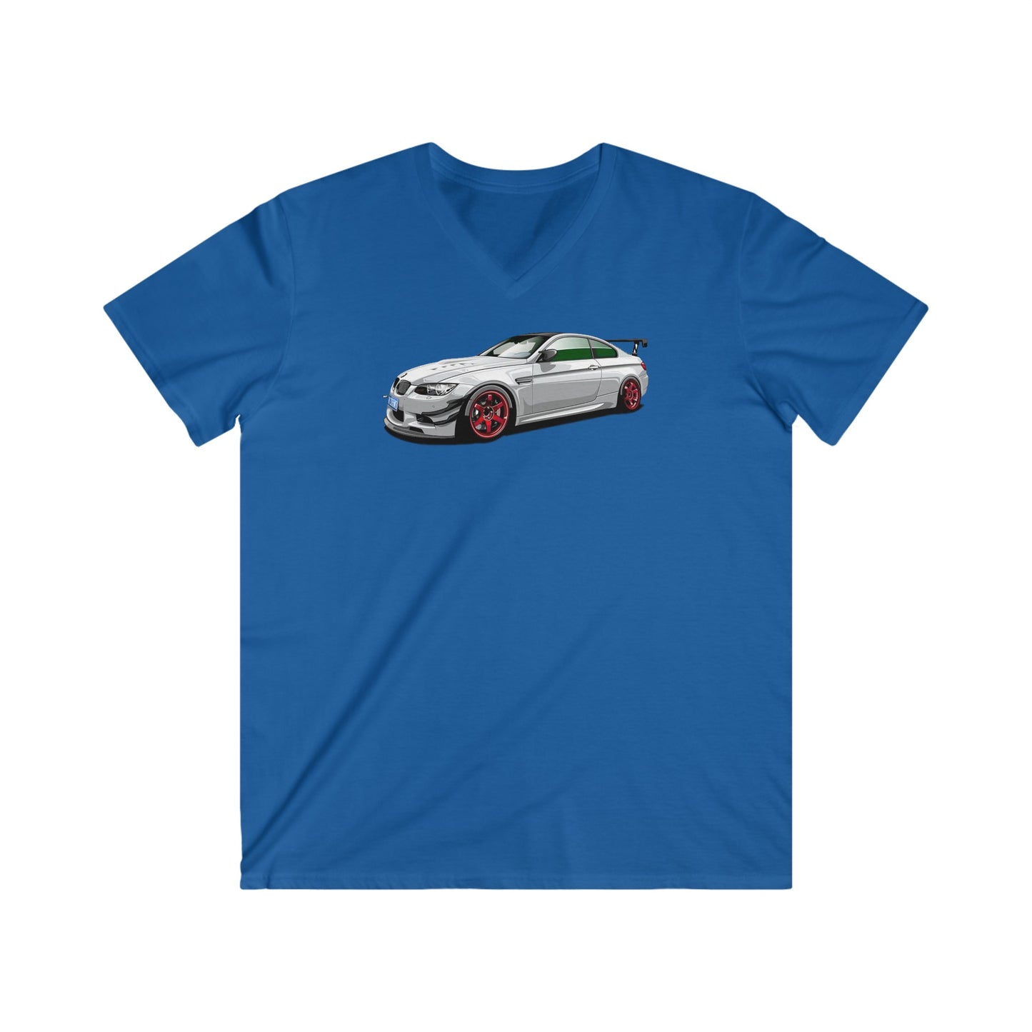 BMW Men's Fitted V-Neck Short Sleeve Tee