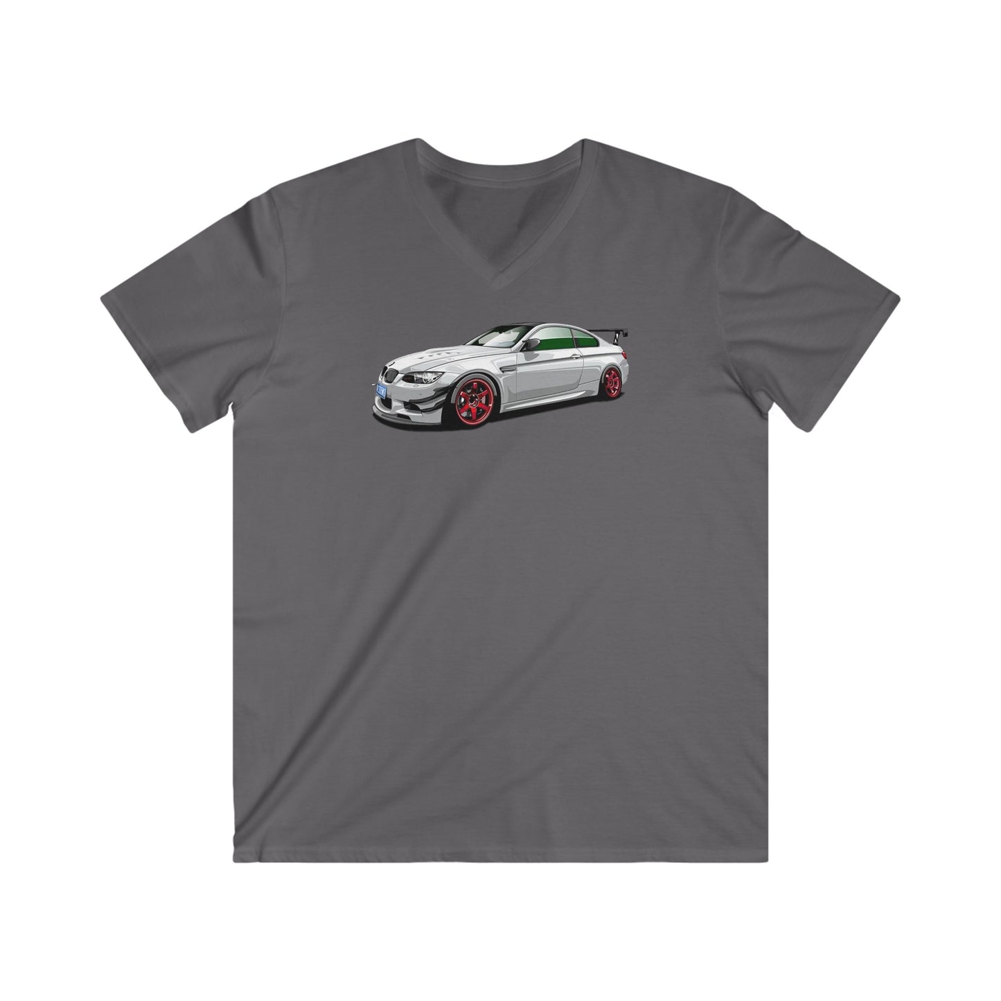 BMW Men's Fitted V-Neck Short Sleeve Tee
