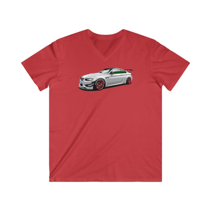 BMW Men's Fitted V-Neck Short Sleeve Tee
