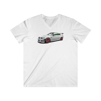 BMW Men's Fitted V-Neck Short Sleeve Tee
