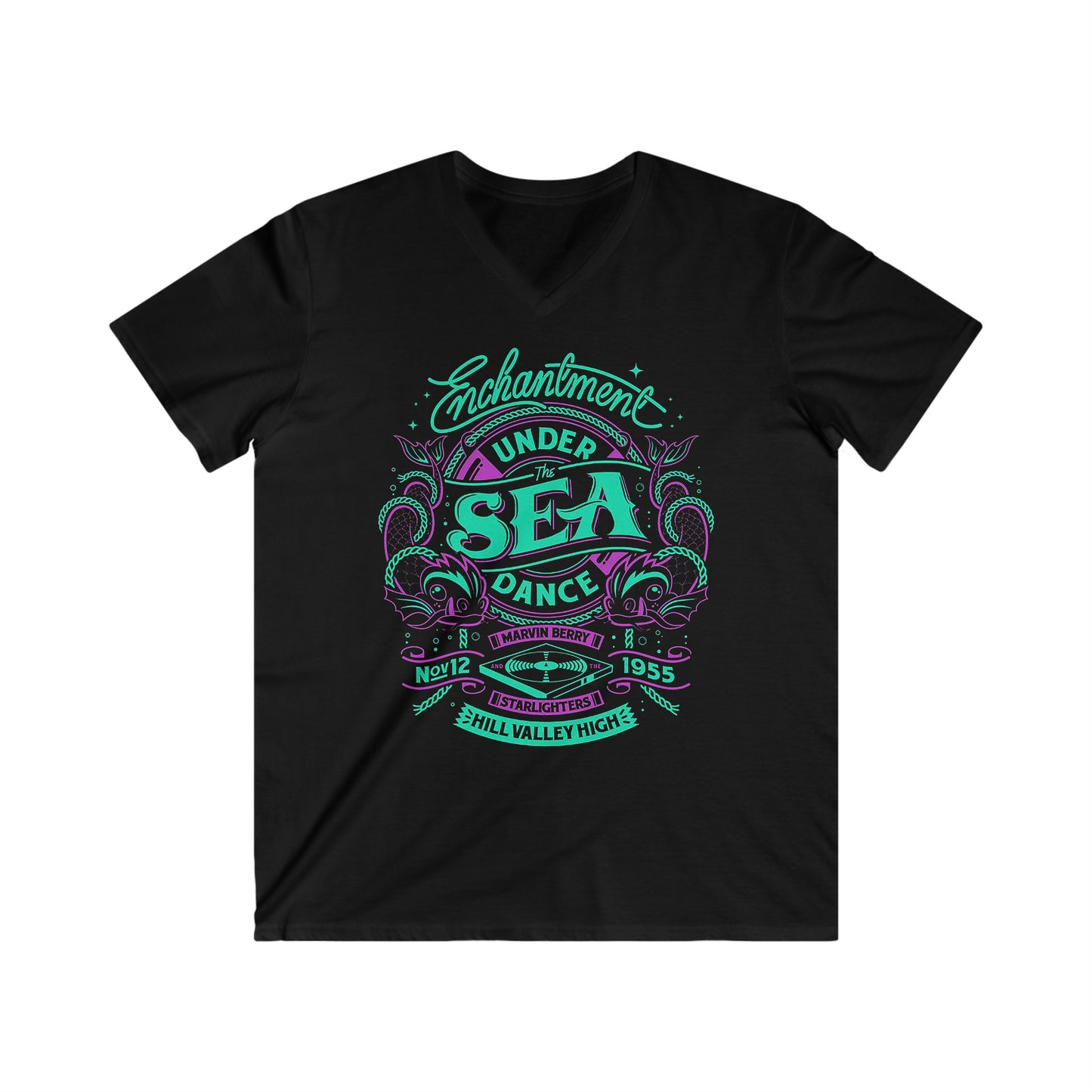 Custom Fitted V-Neck Short Sleeve Tee