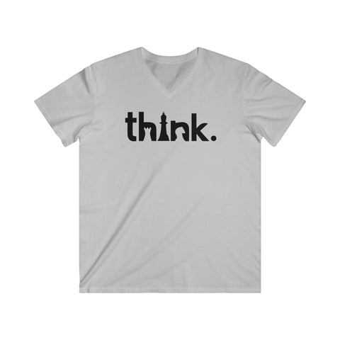 Think Fitted V-Neck Short Sleeve Tee