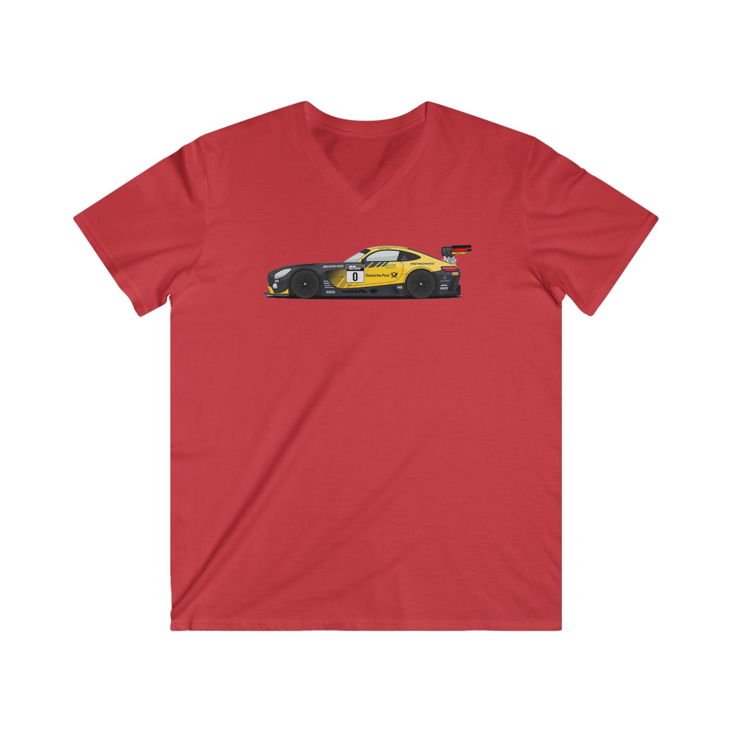 Mercedes Fitted V-Neck Short Sleeve Tee