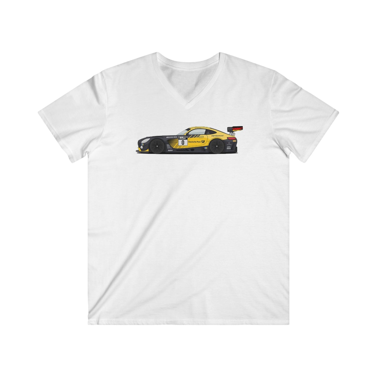 Mercedes Fitted V-Neck Short Sleeve Tee