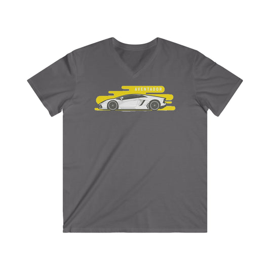 Lambo Fitted V-Neck Short Sleeve Tee