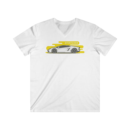 Lambo Fitted V-Neck Short Sleeve Tee