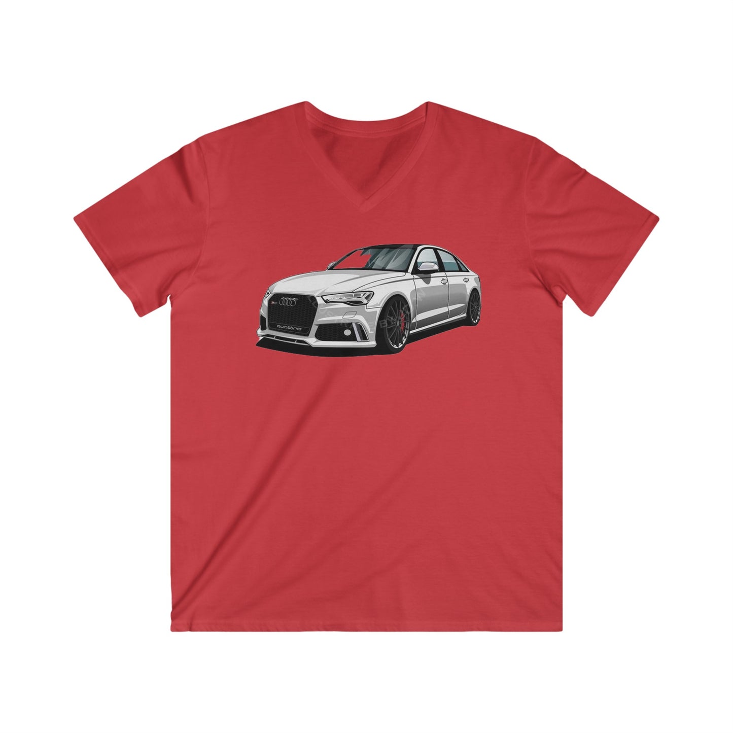 Audi Fitted V-Neck Short Sleeve Tee
