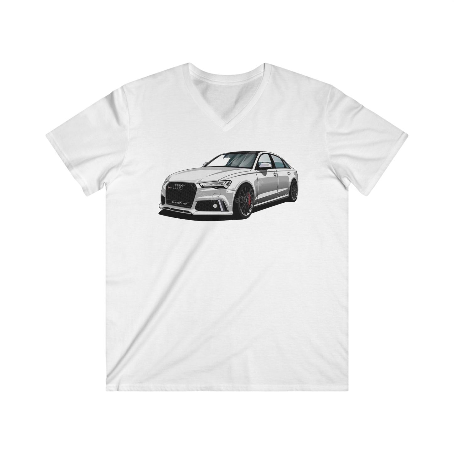 Audi Fitted V-Neck Short Sleeve Tee