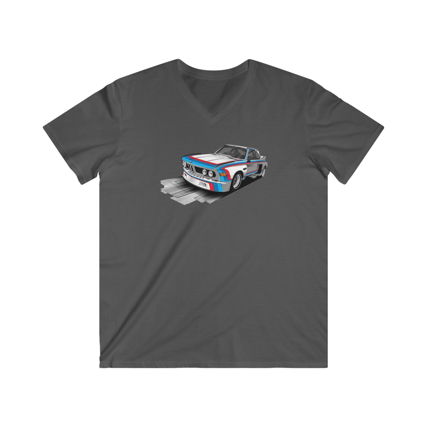 BMW Men's Fitted V-Neck Short Sleeve Tee