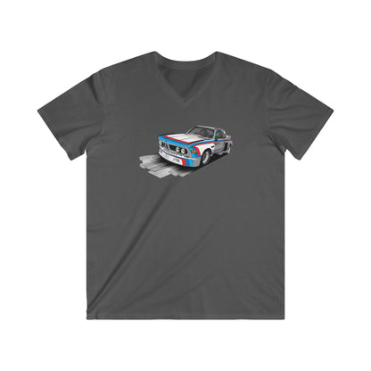 BMW Men's Fitted V-Neck Short Sleeve Tee