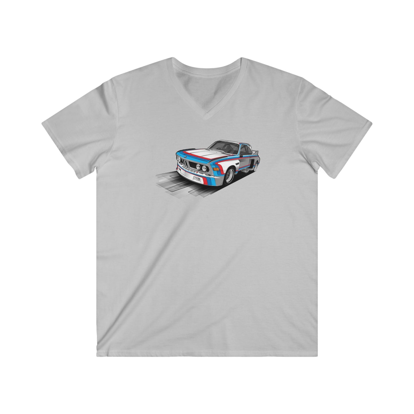 BMW Men's Fitted V-Neck Short Sleeve Tee