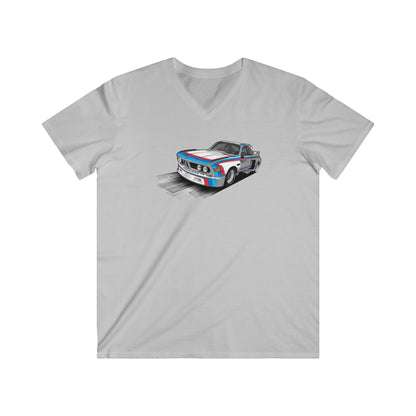 BMW Men's Fitted V-Neck Short Sleeve Tee