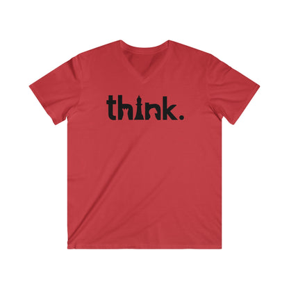 Think Fitted V-Neck Short Sleeve Tee