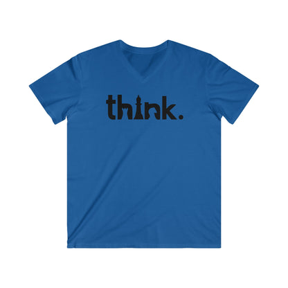 Think Fitted V-Neck Short Sleeve Tee