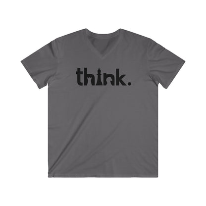 Think Fitted V-Neck Short Sleeve Tee