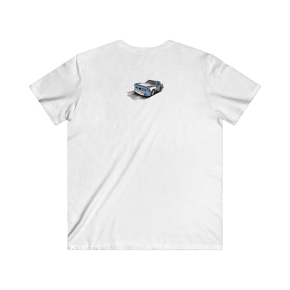 BMW Men's Fitted V-Neck Short Sleeve Tee