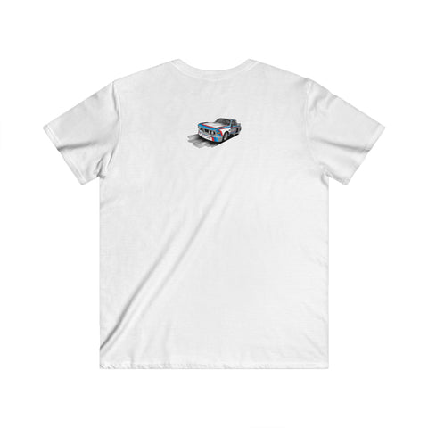 BMW Men's Fitted V-Neck Short Sleeve Tee