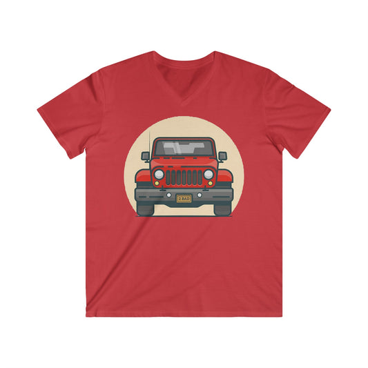 Jeep Fitted V-Neck Short Sleeve Tee