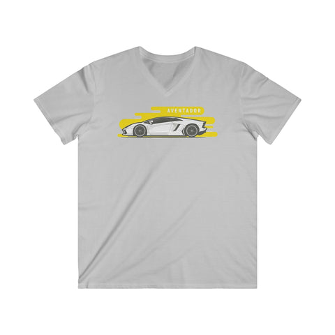 Lambo Fitted V-Neck Short Sleeve Tee