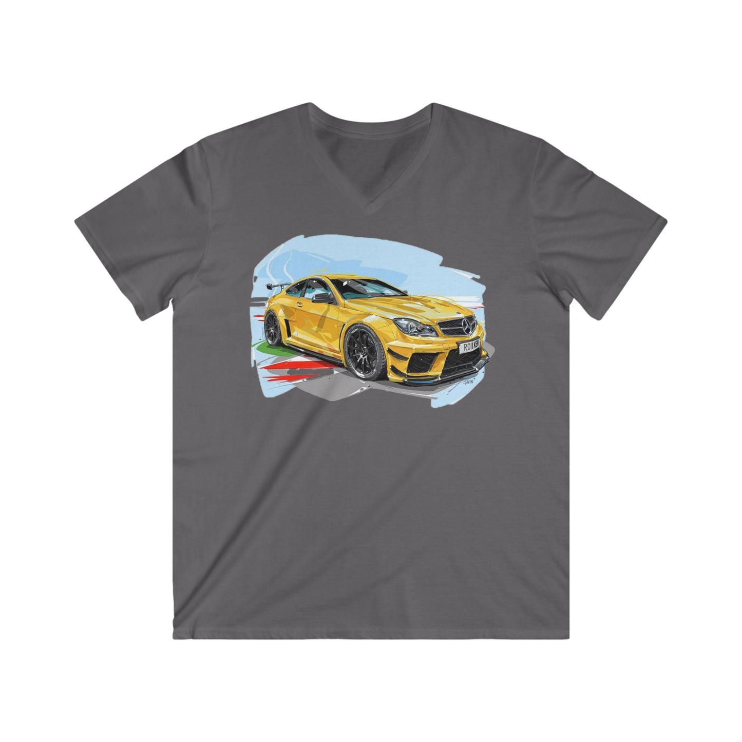 Mercedes Fitted V-Neck Short Sleeve Tee