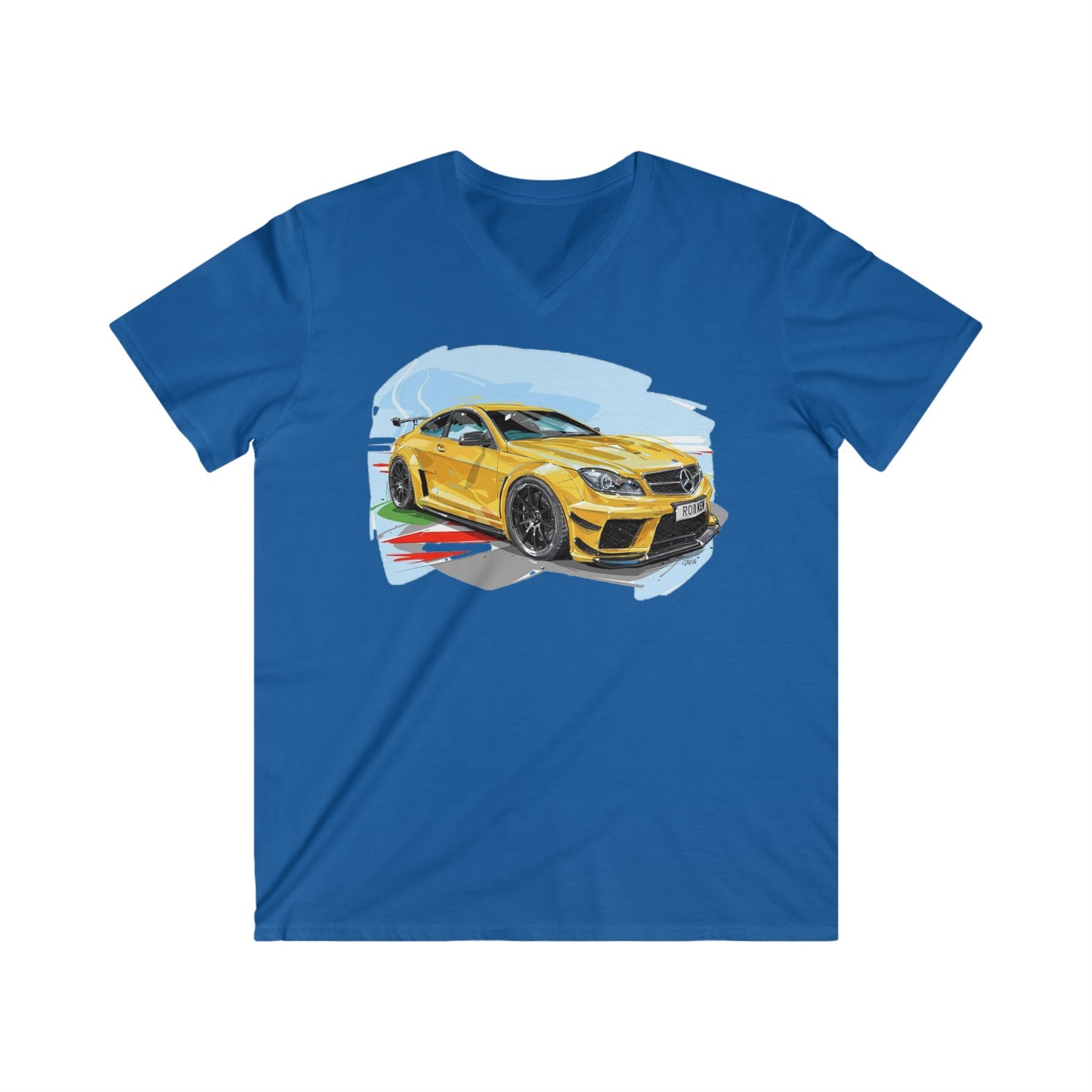 Mercedes Fitted V-Neck Short Sleeve Tee