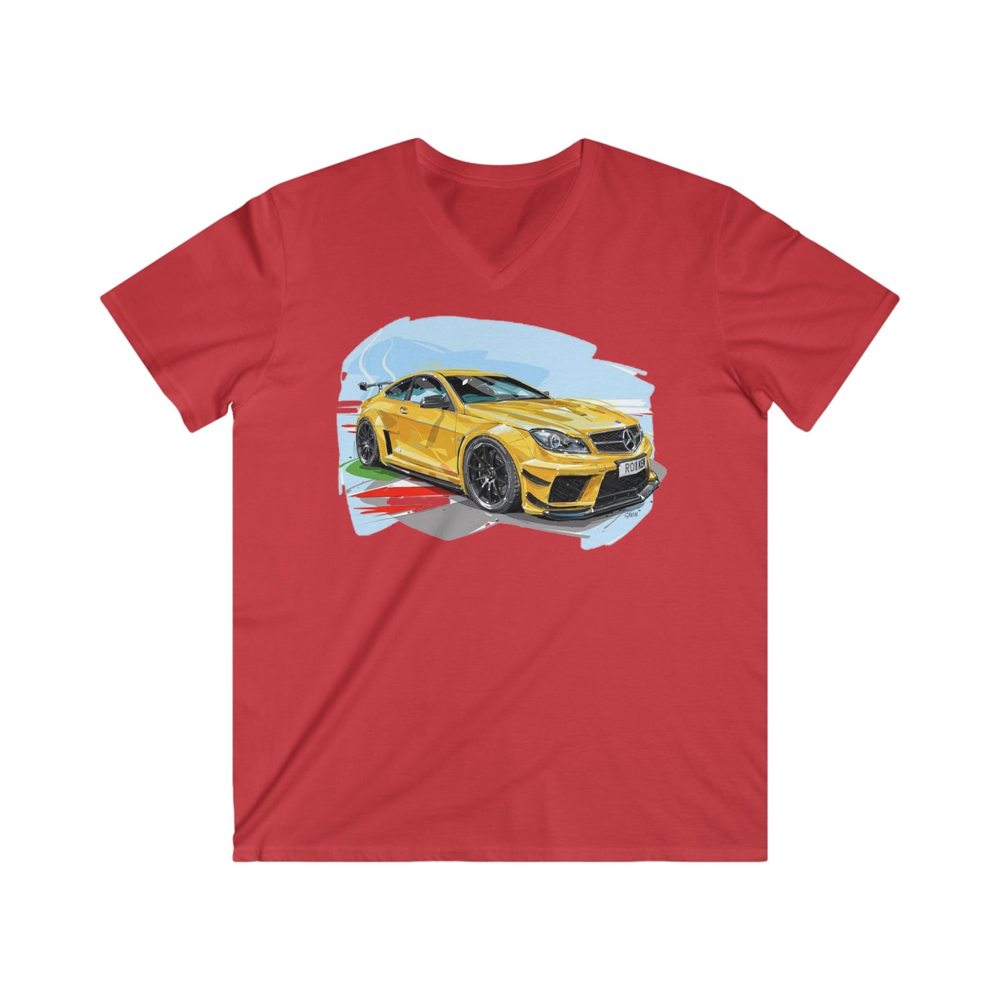 Mercedes Fitted V-Neck Short Sleeve Tee