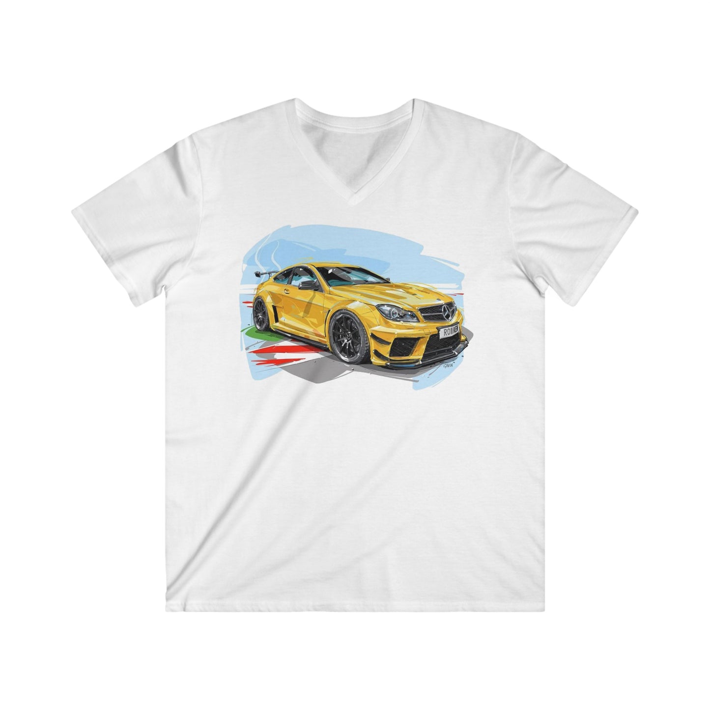 Mercedes Fitted V-Neck Short Sleeve Tee
