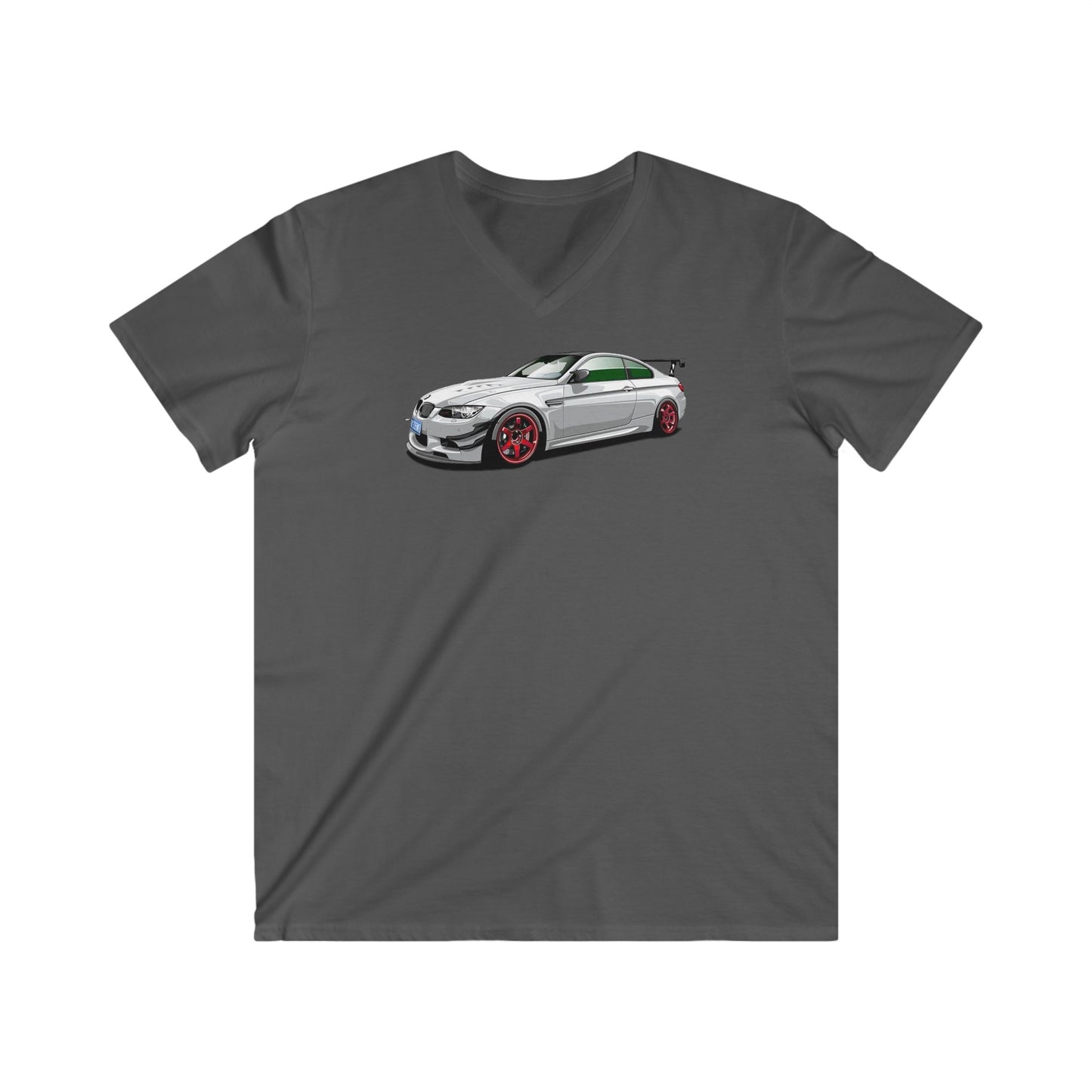 BMW Men's Fitted V-Neck Short Sleeve Tee