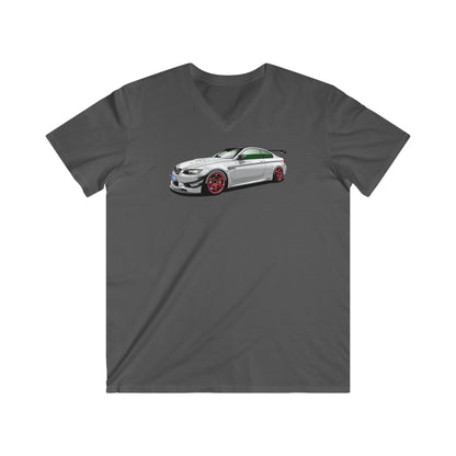 BMW Men's Fitted V-Neck Short Sleeve Tee