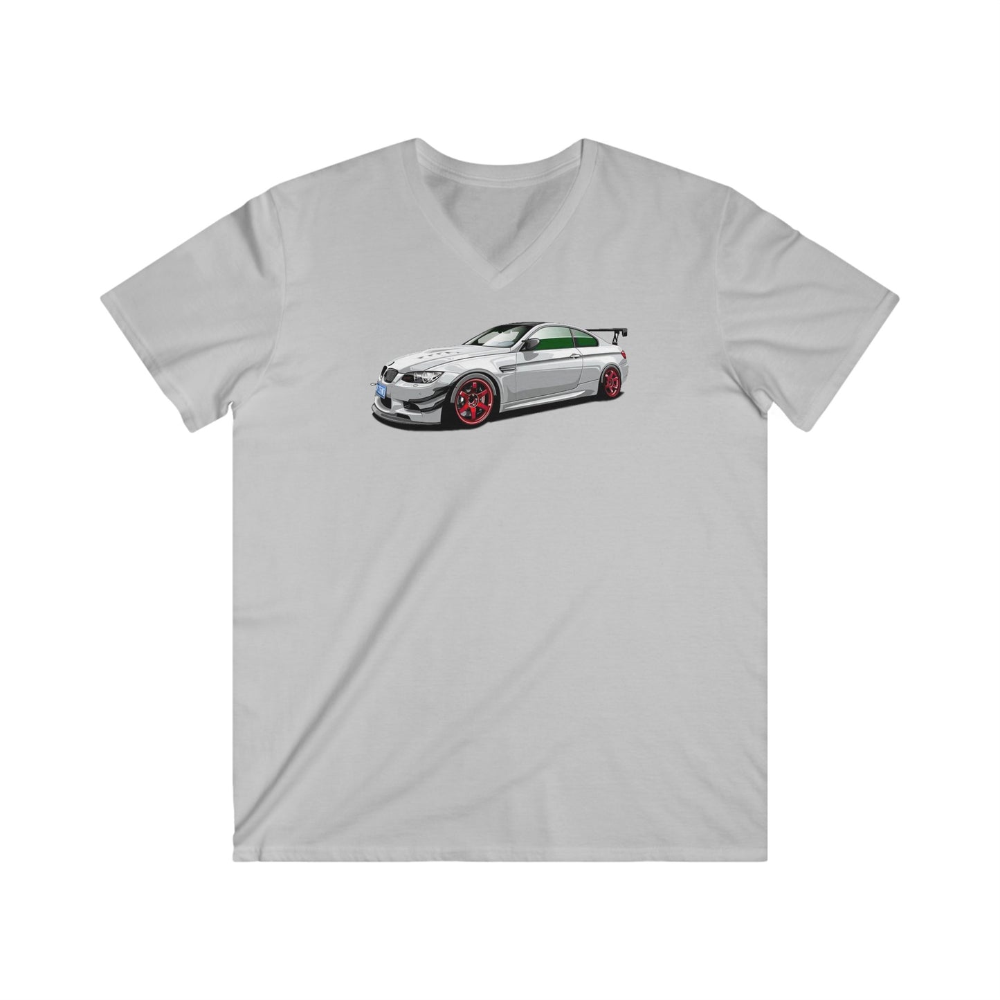 BMW Men's Fitted V-Neck Short Sleeve Tee