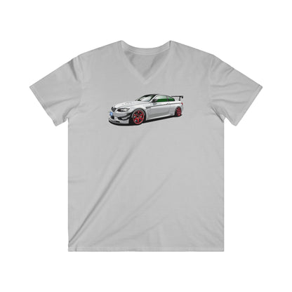 BMW Men's Fitted V-Neck Short Sleeve Tee