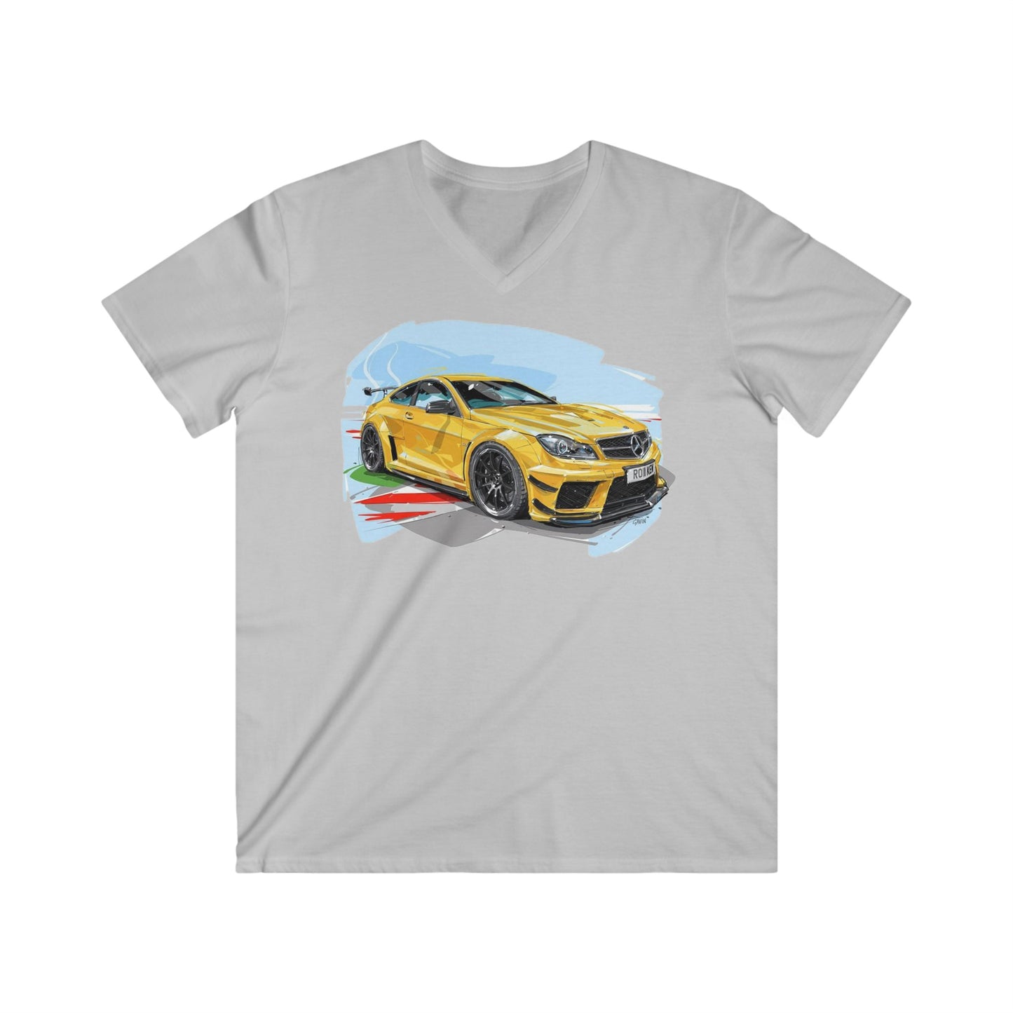 Mercedes Fitted V-Neck Short Sleeve Tee