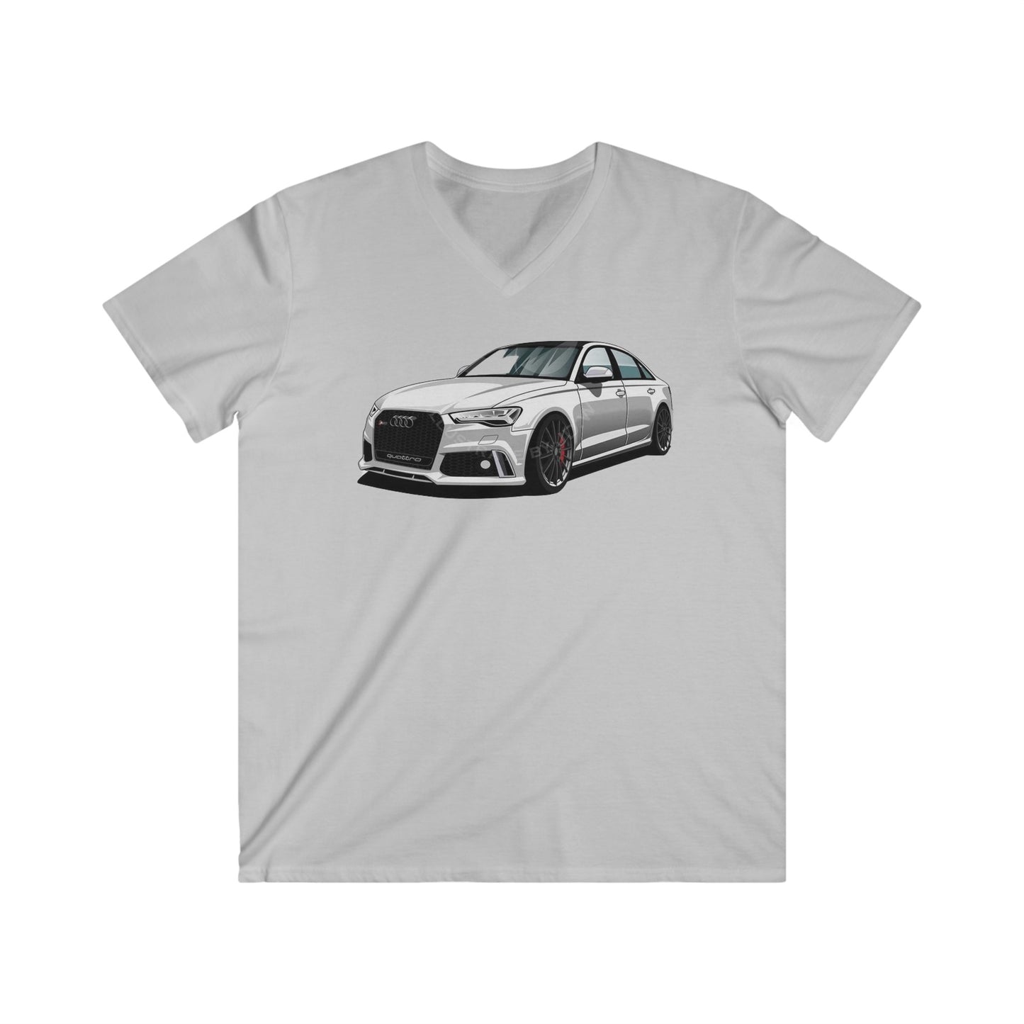 Audi Fitted V-Neck Short Sleeve Tee