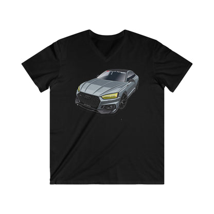 Audi Fitted V-Neck Short Sleeve Tee