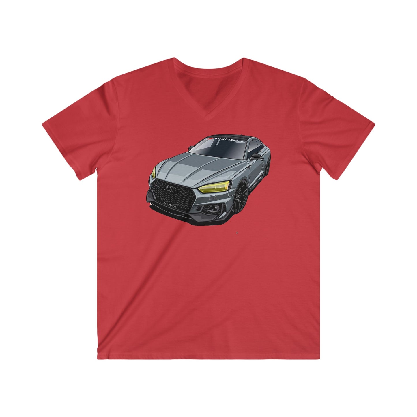 Audi Fitted V-Neck Short Sleeve Tee
